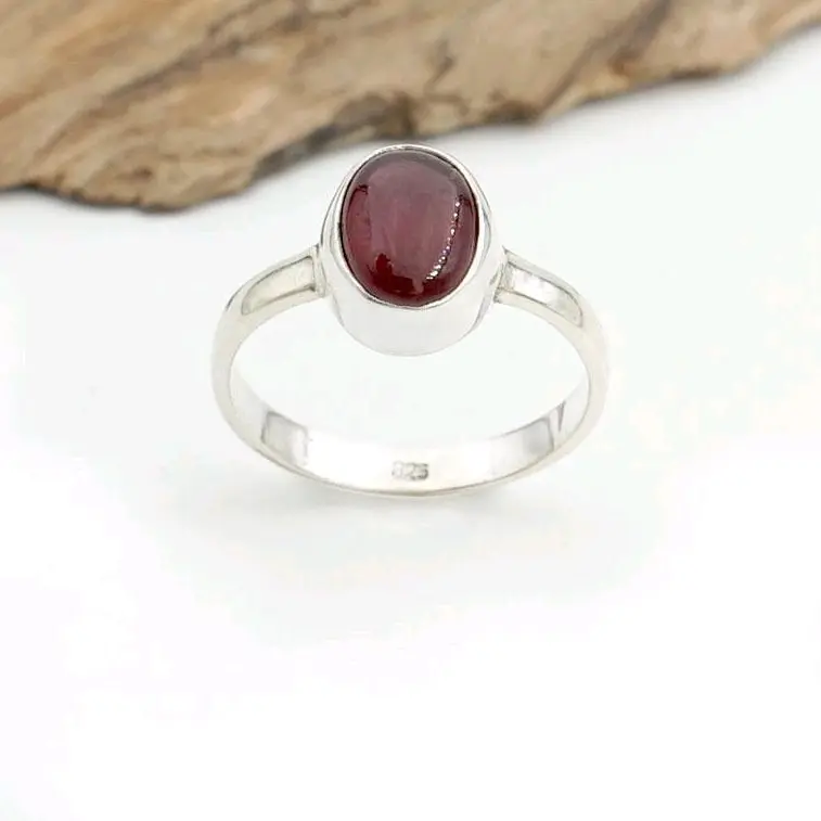 Cincin Wanita Ruby Mozambique Perak Asli 925 Mozalia 7