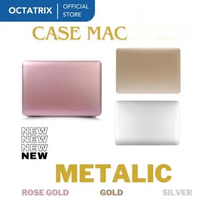 Case Kompatibel Untuk Mac Book Metalic Rose Gold for Air M1 M2 Pro 13inch Hard Case Cover