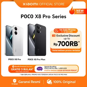 POCO X8 Pro Series | POCO X8 Pro Max (12GB/512GB)  (12GB+256GB) | POCO X8 Pro (12GB+512GB) (8GB+512GB) (8GB+256GB) | Dimensity 9500s* | 8500mAh (typ) battery dengan 100W HyperCharge* | HP Gaming [Xiaomi Official Store]
