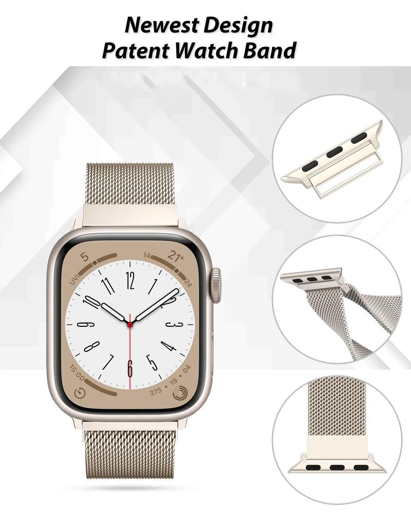 Product Introduction of milanese Loop Band for apple watch Strap Ultra 49mm 45mm 44mm 41mm 40mm Metal Wristband bracelet iwatch series 9 8 7 6 5 4 3 SE 9