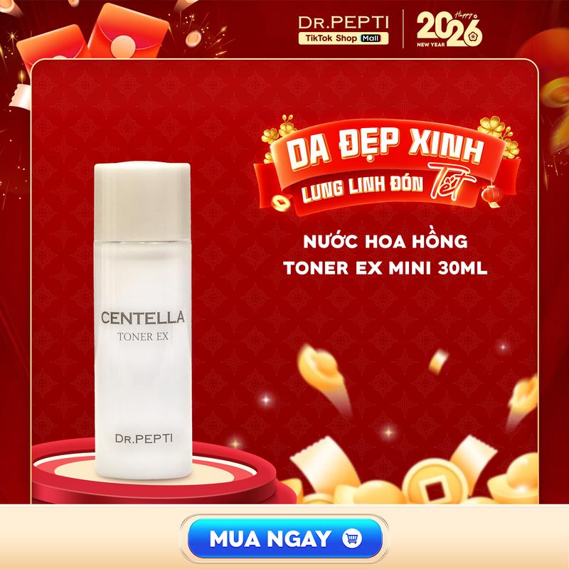   Live  Nước Hoa Hồng Dưỡng Da Dr.Pepti Centella Toner EX Dưỡng Ẩm Hàn Quốc 180ml Và Toner Dr.Pepti EX Mini 30ml 