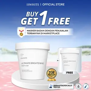 [ BUY 1 GET 1] ] ISWHITE Ultimate Brightening Body Mask 200gr- Body Mask Masker Badan Pencerah Tubuh Glowing Perawatan Tubuh