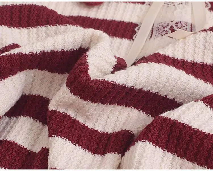 Gloryshop88 RAJUT Atasan Kerah Salur renda / Rajut Wanita Lengan Panjang / Sweater Rajut Wear KnitWear / Atasan Korea Model / Premium Variasi PITA 4