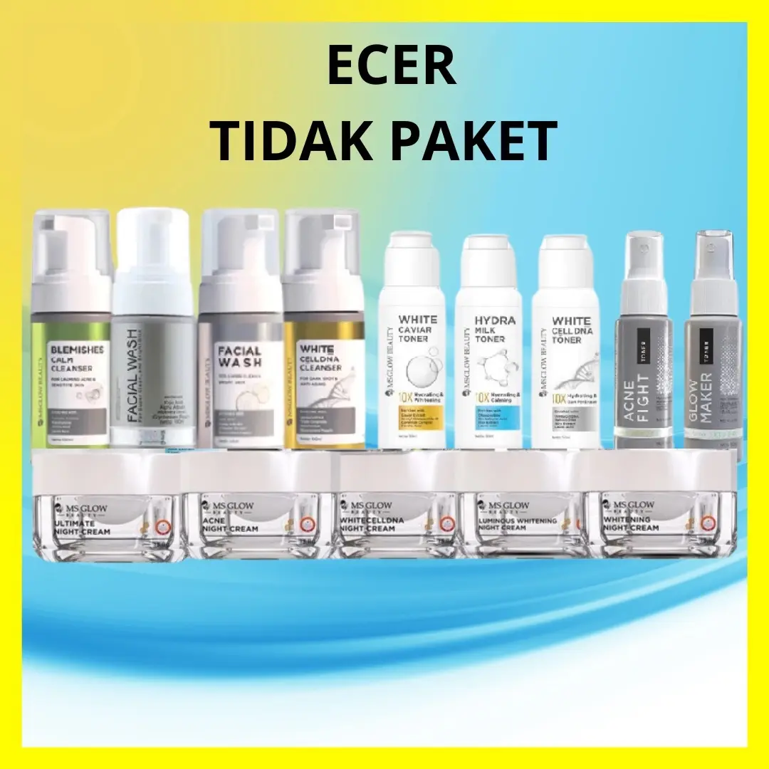 [ECER] MS GLOW Krim Siang Malam Toner Sabun pembersih wajah Perawatan