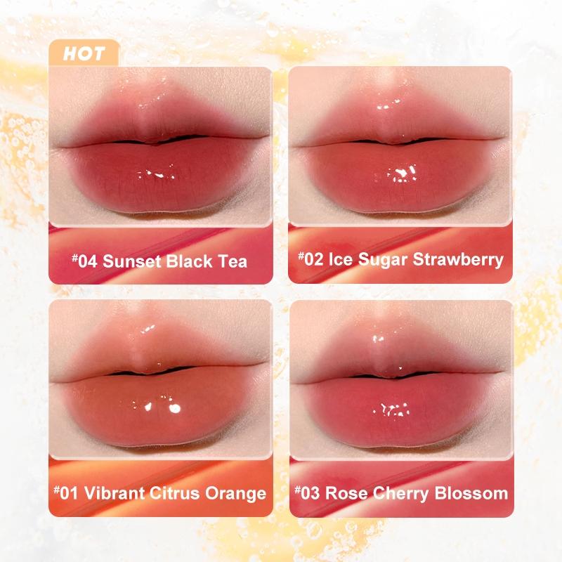 Judydoll Lip Gloss Mirror Water Light Lip Dew Ice Iron Lip Glaze Lipstick Not Easy to Stick Cup Not Easy to Fade Lip Gloss Lip Makeup Mirror Water 2