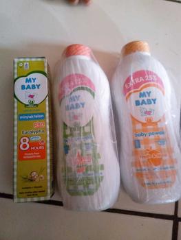 Product Review of [BUNDLING] 1 BOTOL MY BABY TELON 90 ML + 2 BOTOL POWDER MY BABY 100 GR from A** N**i 1