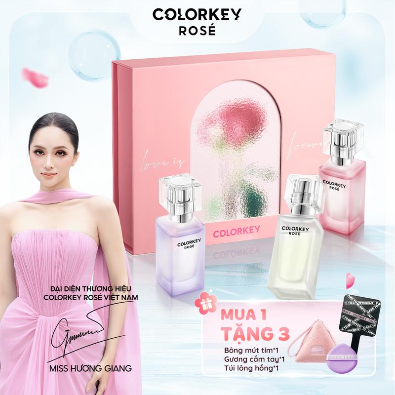  SET 3 Chai Nước Hoa COLORKEY ROSÉ 10ml EDP – Tinh Dầu Nước Hoa Nồng Độ 20% Perfume Lưu Hương Hương Thơm Tinh Tế 