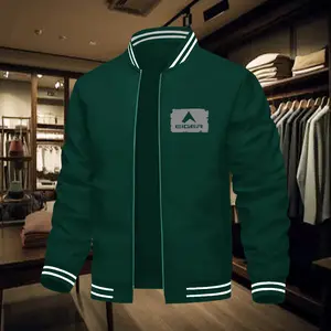 Jaket Varsity Bahan Tebal Dan Lembut Eiger Blok silver - Jaket boomber varsity katun fleece pria wanita unisex