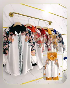 TOS -setelan oneset wanita dewasa - set anesha terbaru & celana cutbray #setelan baju celana wanita panjang dewasa remaja oversize #tiktokshop #outfit #oneset #cucigudang Lengan  Setelan Kulot  Atasan Motif Rayon Katun Bunga Setrip