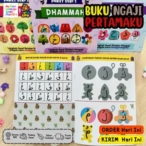 Buku Aktivitas Belajar Hijaiyah Mengaji Baca Iqra Alquran Anak Balita PAUD TK SD 2 3 4 5 6 Tahun