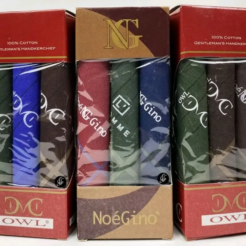 3pcs,6pcs Sapu Tangan Katun Bagus Pria Wanita Bahan Tebal dan Halus 2