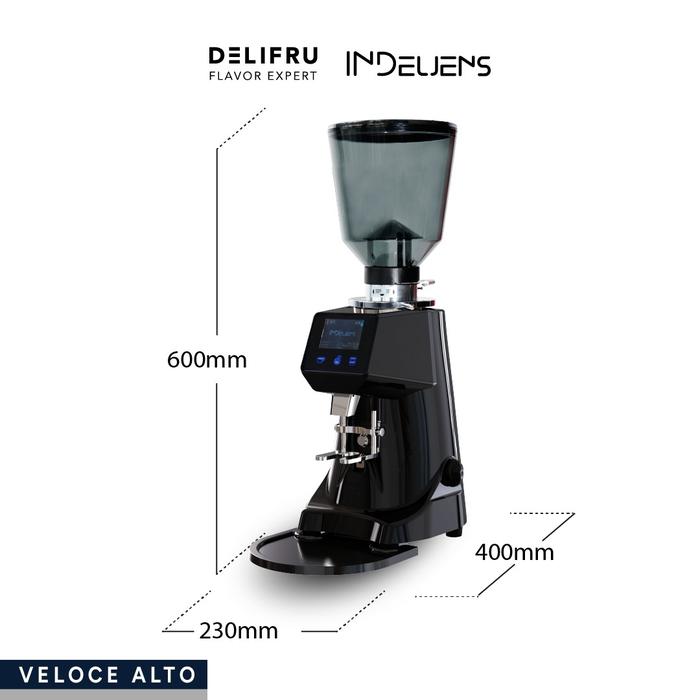 Gambar Delifru - Indeljens Coffee Grinder Digital Veloce Alto Mesin Pengiiling Biji Kopi - White dari Bubuqu Powder Kota Surabaya 5 Tokopedia