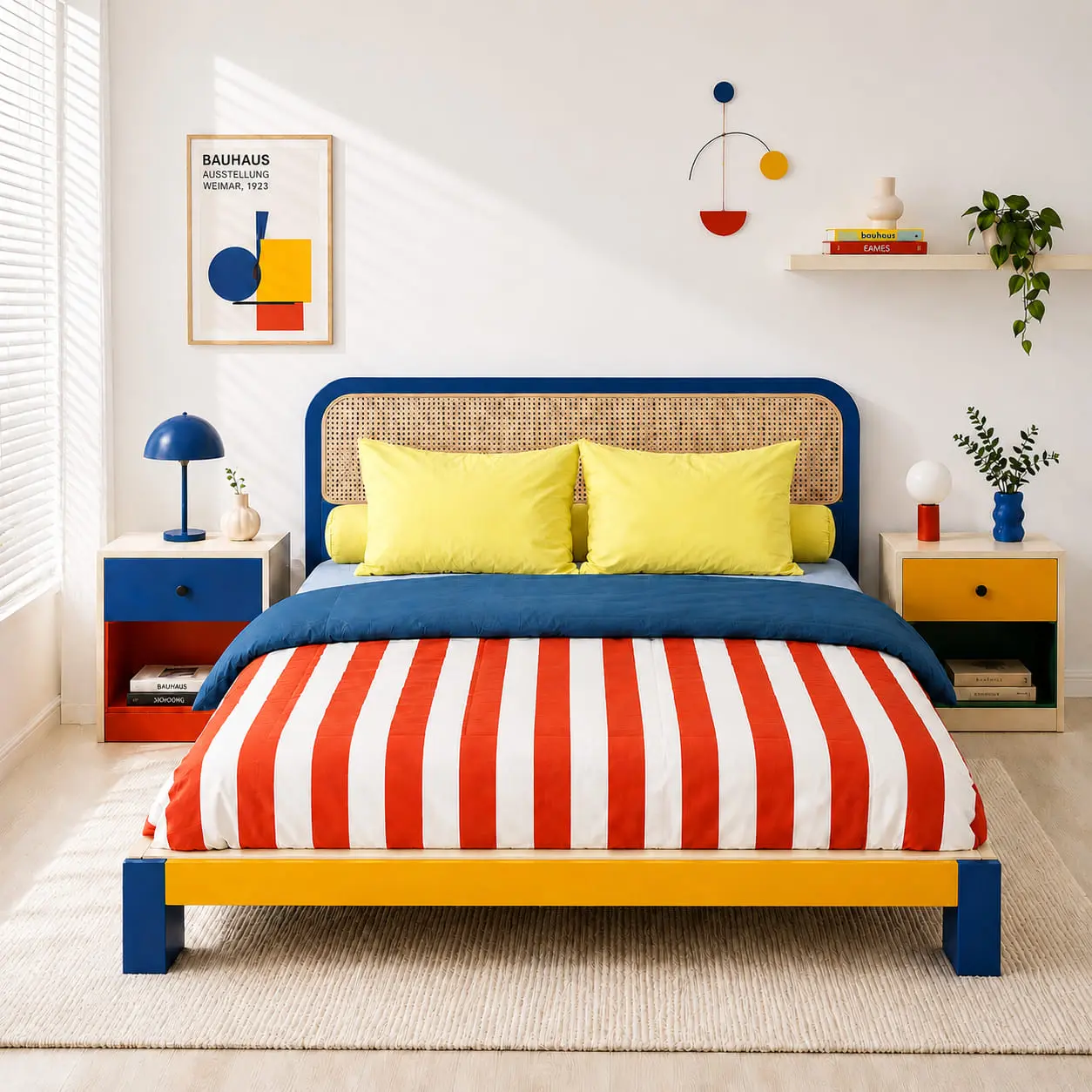 Bedcover Set Stripe Red & Denim Sprei Lightblue Sarban Sargul Daffodil Ukuran Lengkap 90x200-200x200