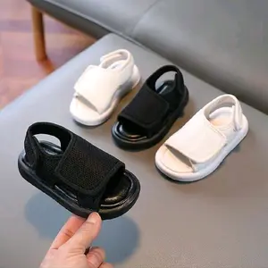 Sendal Anak Perempuan Laki laki 1 3 tahun Kain Bernapas Solid Kain Bahan Lembut Tidak Melukai Kaki Anda Fashion kaki Anak-Anak Bayi Sandal