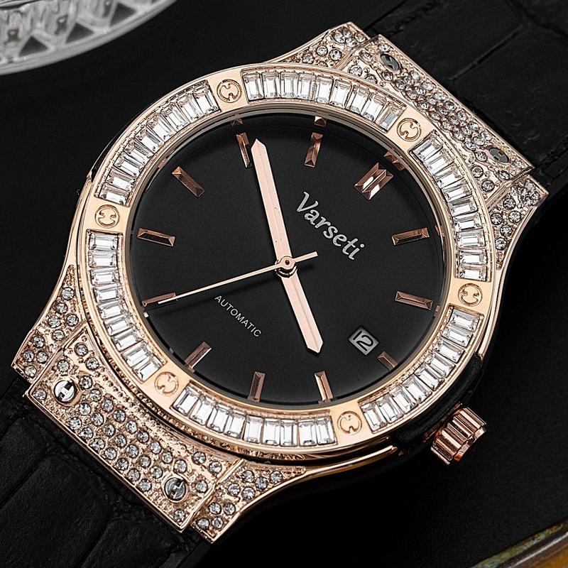    VŨ VĂN KHẢI   Đồng Hồ Nam Varseti Phiên Bản Đính Đá Cao Cấp Thời Trang Sang Trọng  Chống Nước Và Chống Trầy Xước – M212 