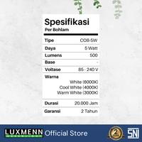 Gambar Lampu Sorot Spotlight Luxmenn LED, Seri COB, 5 Watt, Putih & Kuning - Putih dari Luxmenn Lighting LED Kota Administrasi Jakarta Utara 3 Tokopedia