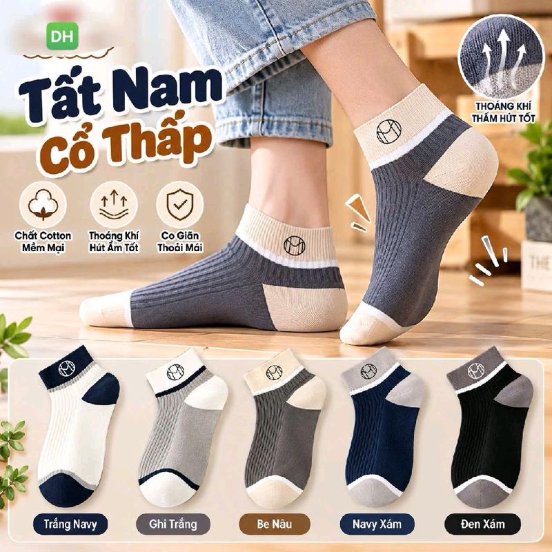 Combo 10 đôi tất vớ cao cấp cotton mềm mại, kiểu dáng trẻ trung hiện đại