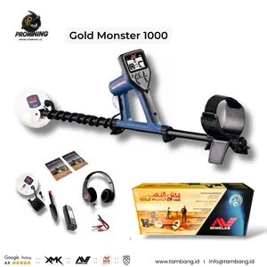 Monster1000 Minelab - Detektor Emas - Jaminan Keaslian Legal - RESMI