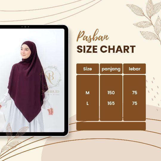 NURBA.ID , Haura Pasban (pasmina bandana)  Marina Silk Anti UV