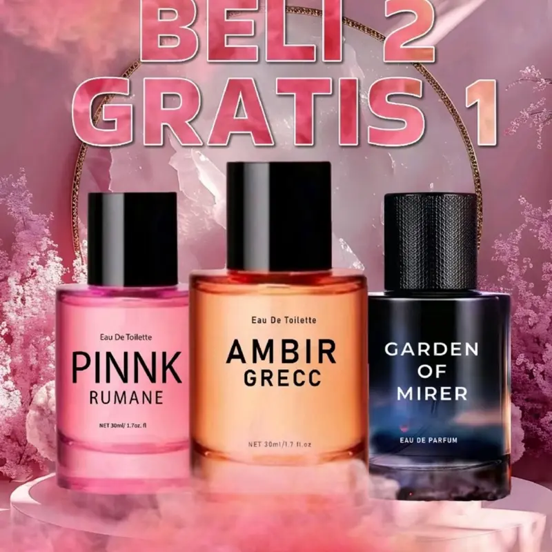(COD) Promo Bundling 3 botol Parfume Best Seller INSPIRED Wangi Tahan Seharian,extrait d toilet.buat cewek cowok Orange Pear