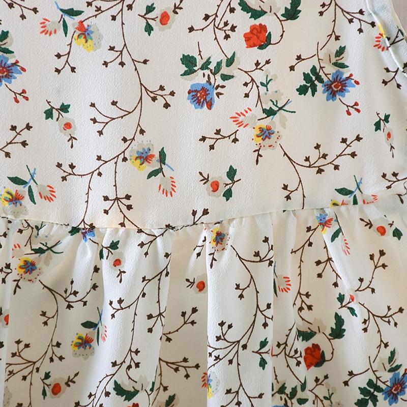 Product Introduction of Summer Casual Baby Girls Floral Pattern Strap Dress Cotton Kids Toddler Sleeveless Pageant Sundress 10
