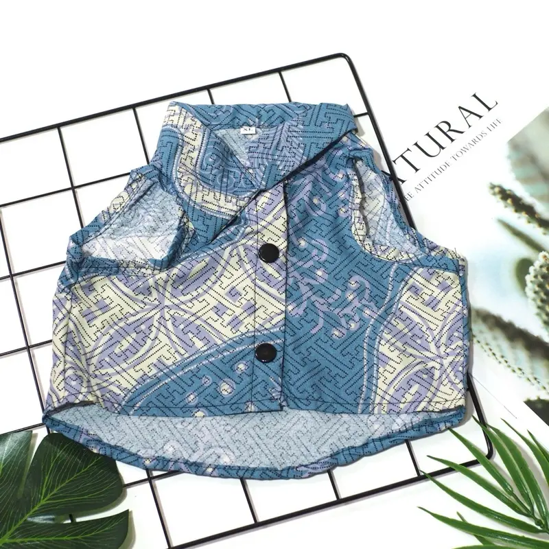 Baju Hewan Tema kemeja batik biru abu merek Ralia.co berbagai ukuran 0