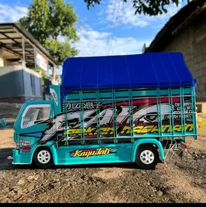 COD Miniatur Truk Oleng Full Variasi Lampu bisa cod Full Lampu bisa belok kanan dan kiri Set Hadiah Cowok