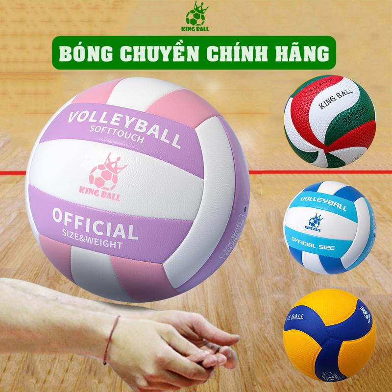 Quả Bóng Chuyền Da Chính Hãng King Ball Thi Đấu Nam Nữ Banh Bóng Chuyền Cao Cấp Giá Rẻ Cho Trẻ Em Học Sinh Viên Người Lớn Tập Luyện Ngoài Trời