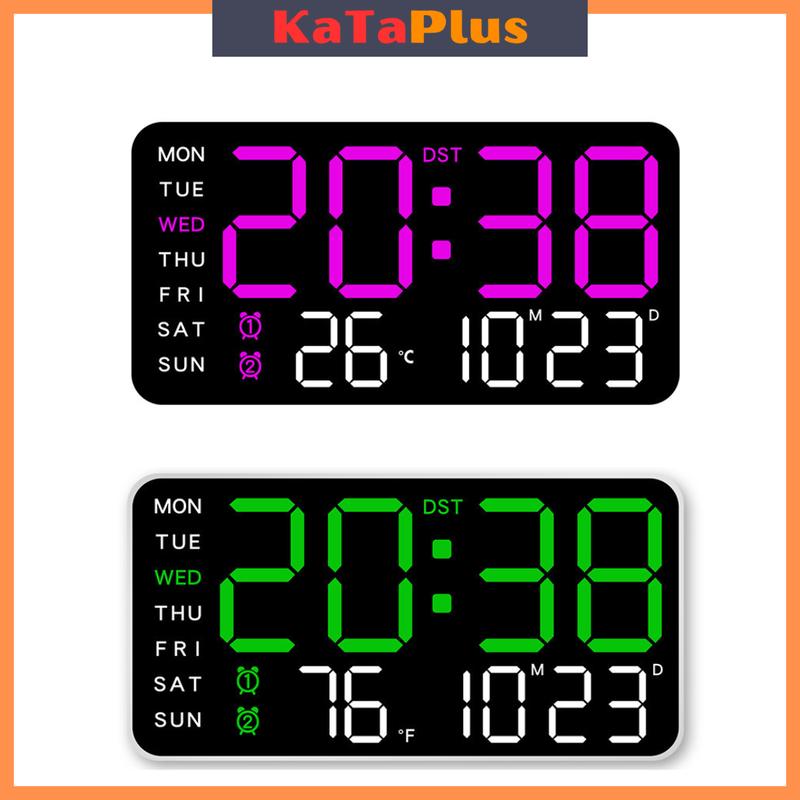  Đồng Hồ Decor Màn Hình LED Điện Tử Hiển Thị Thời Gian Nhiệt Độ Ngày Tháng,...Lắp Đặt Bày Trí Đơn Giản Decor Phòng Trang Trí Nhà Treo Tường Tráng Gương 