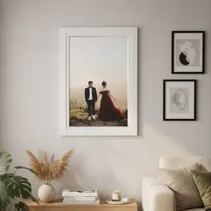 Frame Foto / Bingkai Foto Minimalis Putih Aesthetic Paket Hemat Gratis Cetak Foto & Laminasi 12RL - 24R Hiasan Dinding Rumah Estetik