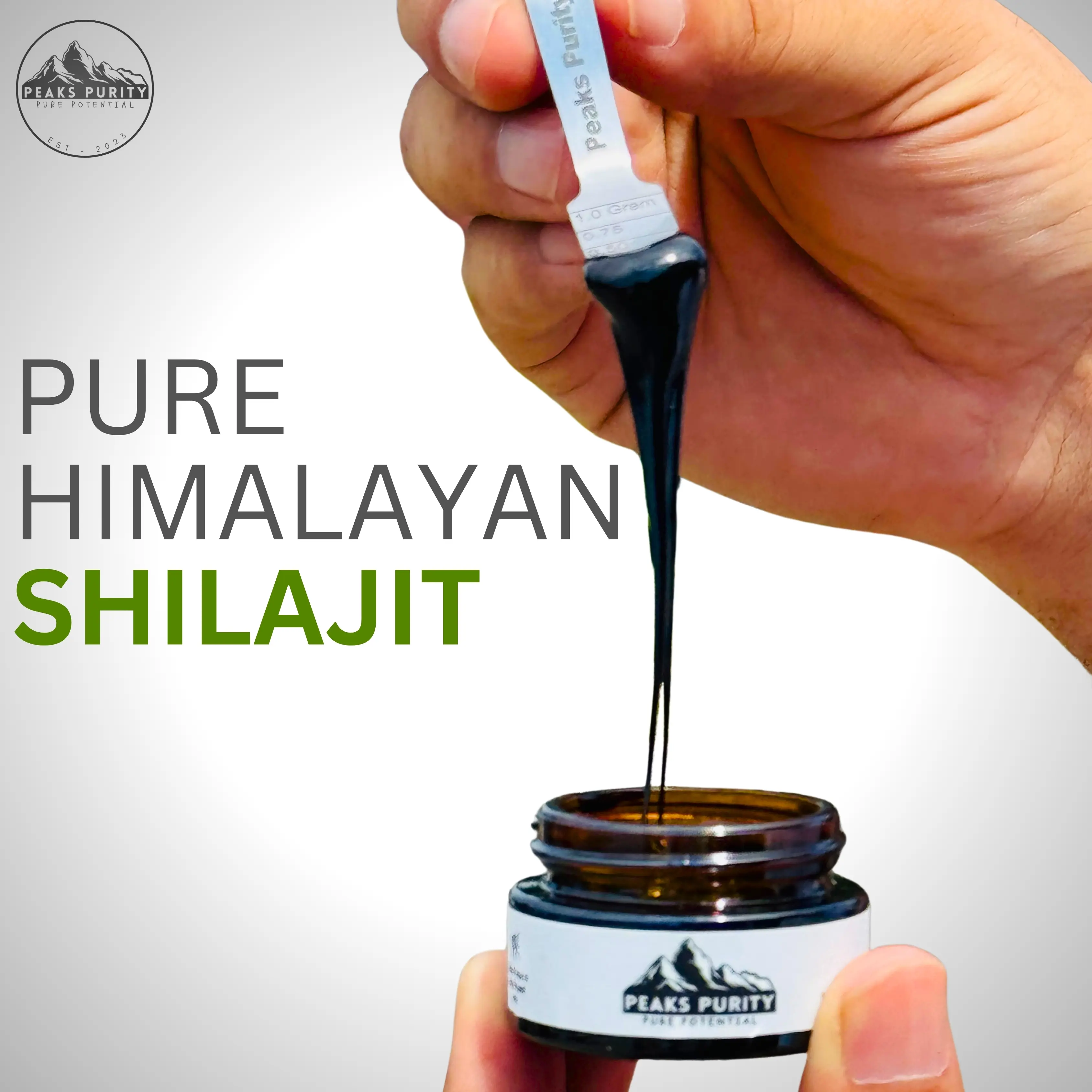 Resin Shilajit Himalaya Tulen Peak Purity/Disahkan oleh Makmal Kerajaan di Malaysia/Sudu Percuma Mineral