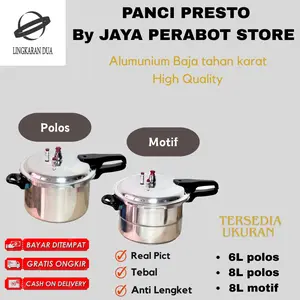 Uk 6L, 8L - Panci Presto Lingkaran Dua High Quality || Panci Presto Anti Lengket || Pelunak Daging (ANTI KARAT)