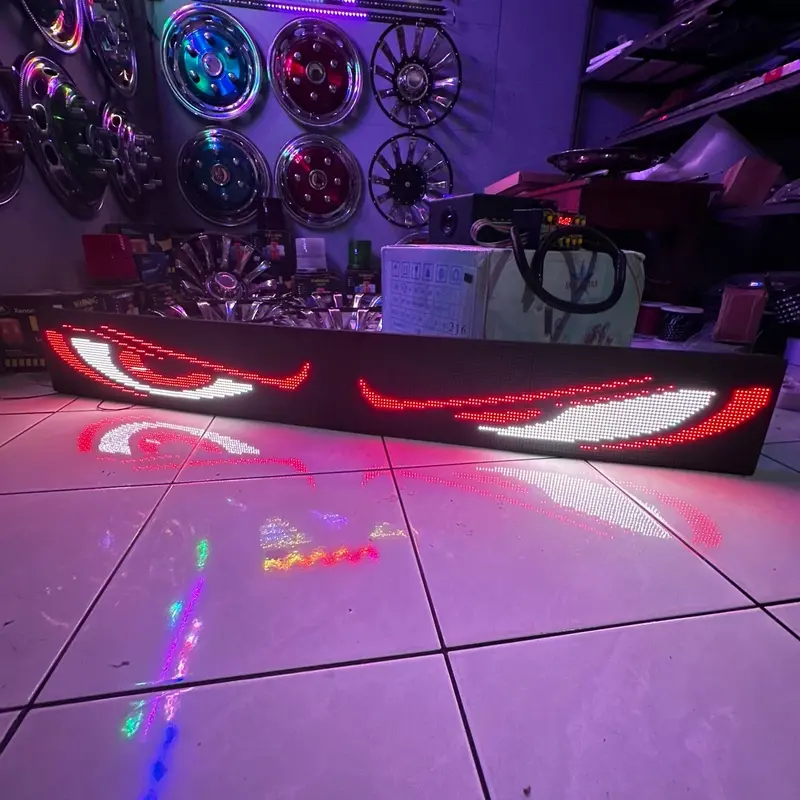 STROBO MATA RUNNING TEXT TERBARU Car Lampu Truk 0