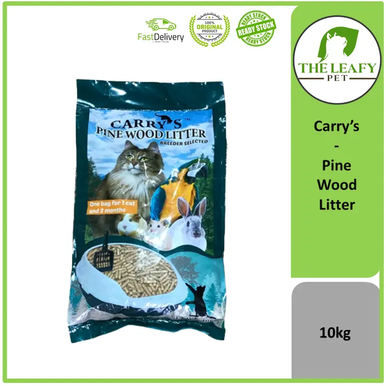Carry's Pinewood Pasir Kucing / Pine Wood Litter - 10kg - TikTok Shop ...