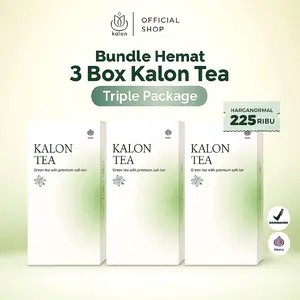Paket 3 Pcs Minuman Instan Kalon Tea Premium Saffron Bpom isi 20 Per Pcs Air bpom