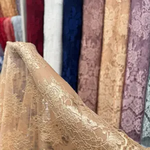 Kain kebaya semi France lace slotis ceplok