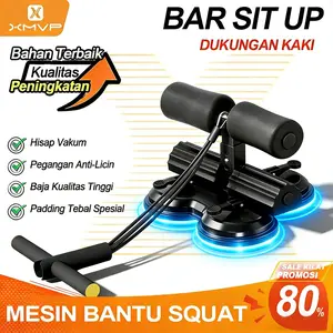 XMVP Mesin sit-up, hisapan kuat dengan 3 buah suction cup, daya super, 3 tingkat intensitas, latihan inti perut, pengunci kaki sit-up dengan tali tarik, mesin sit-up, alat bantu latihan sit-up, SIT UP, hisapan versi upgrade
