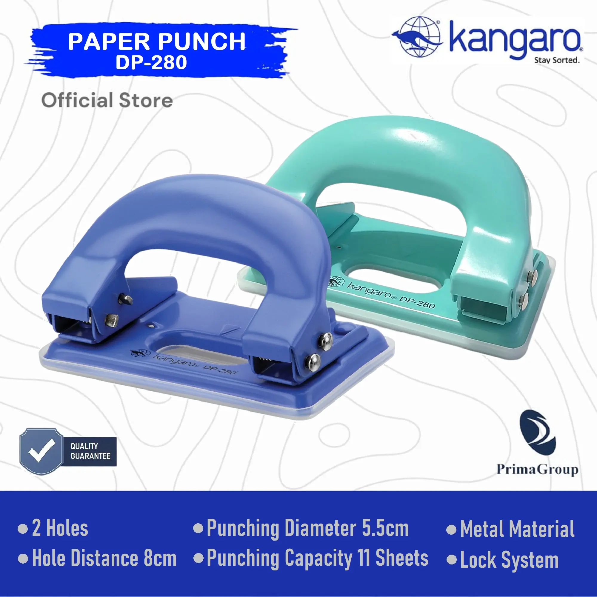Pembolong Kertas / Pelubang Kertas 30XL Kangaro DP280