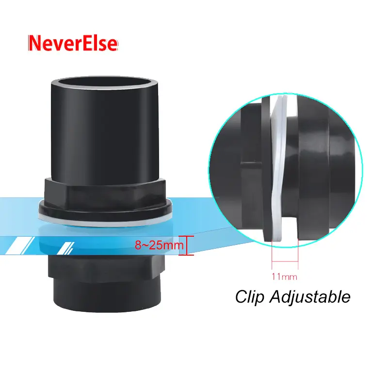 20-50mm PVC Connectors Thicken Fishtank Pipe Garden Drain Pipe Adapter, BulkHead To Aquarium Marine Pipe Fitting Connector 20/25/32/40/50mm, Aquarium Water Pump Accessories, Fishtank Straight Water Pipe Joint Connector Tool