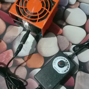 Kipas Blower 8x8cm double fan 12v highspeed fullset + adaptor 12v 2a (controller opsional)