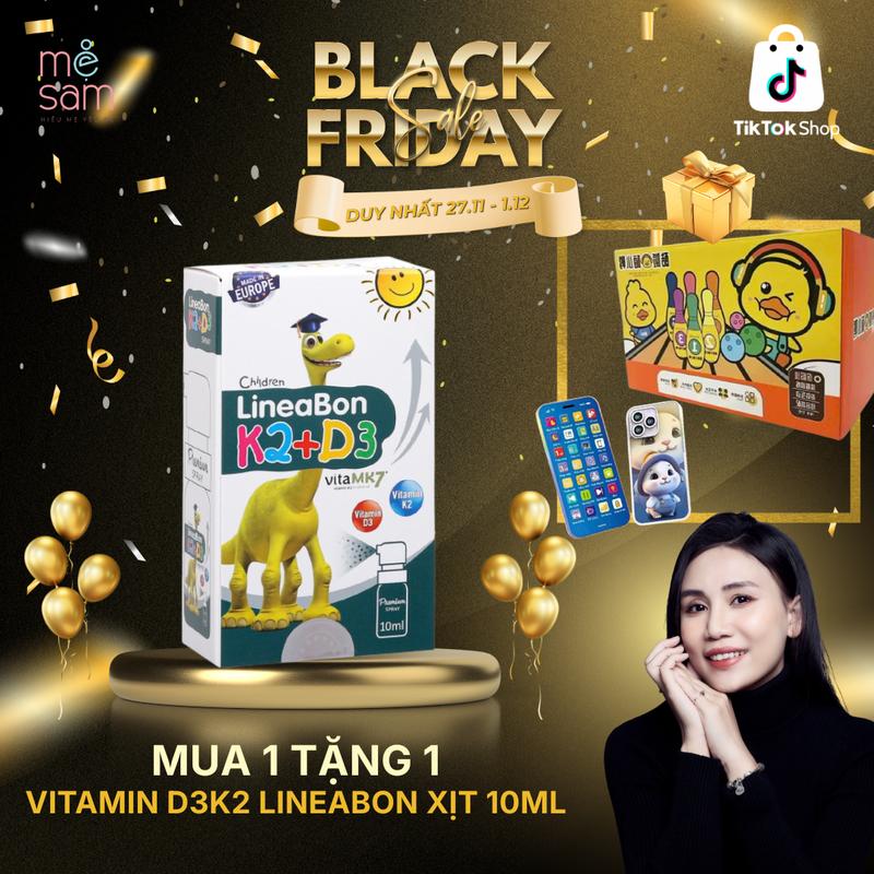   QUÀ TẶNG HẤP DẪN  Mua 1 Lọ LineaBon Vitamin  D3 K2  XỊT 10ml - Vitamin tăng chiều cao cho bé chính hãng 