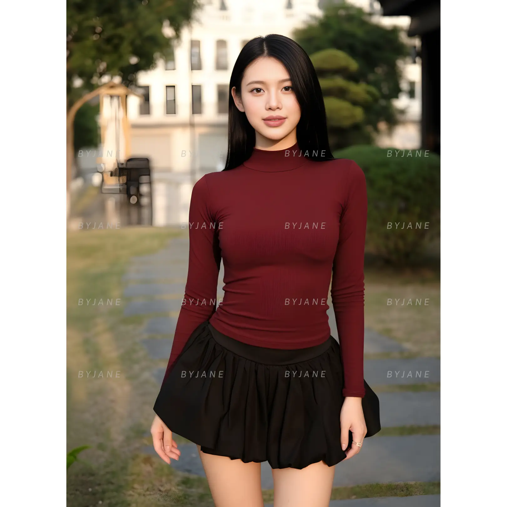 (XẢ KHO) Áo Thun Nữ Cổ Lọ 5p Ôm Body Tay Dài Chất Cotton Mịn Co Giãn 4 Chiều BYJANE - 801 | BigBuy360 - bigbuy360.vn