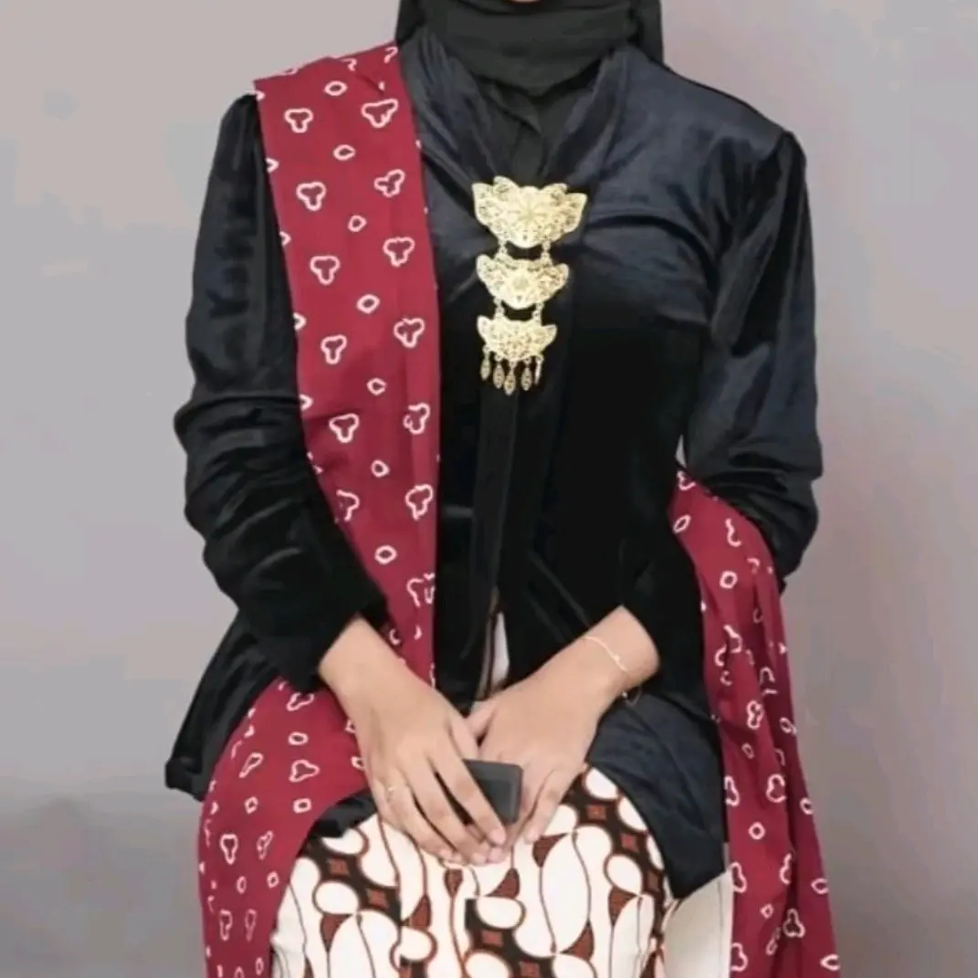Debatik - Selendang Batik Jumputan Syal Elegan Model Terbaru Kombinasi aksesoris kebaya