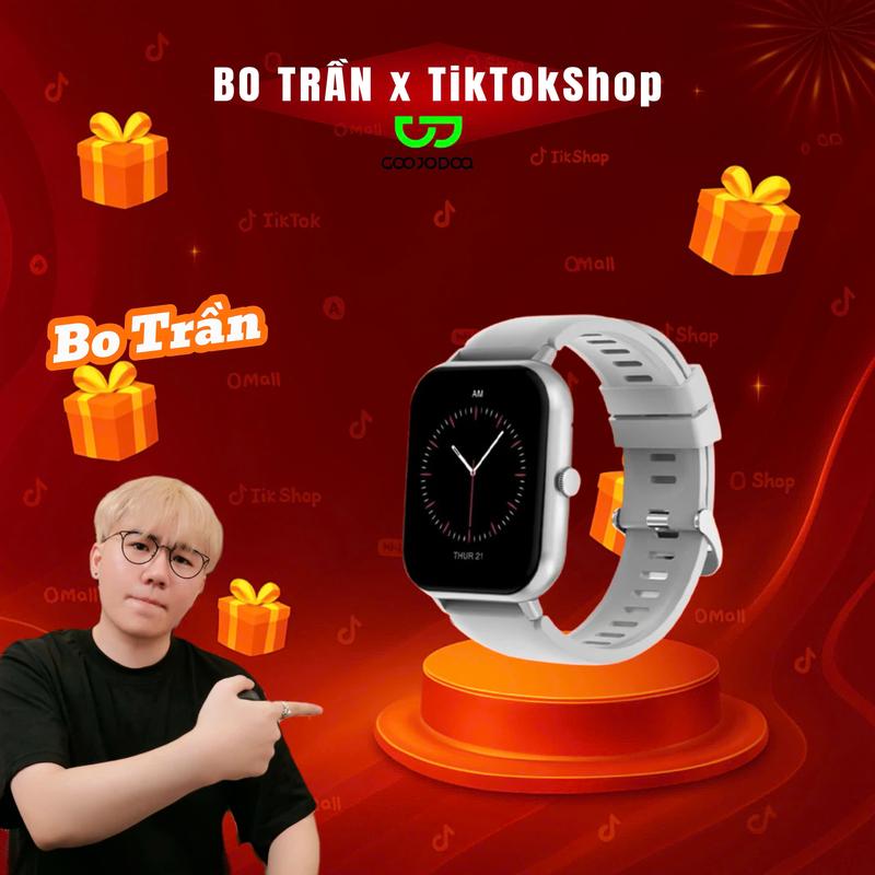 <GOOJODOQ*Bo Trần> Đồng Hồ Thông Minh Chính Hãng 2024 Màn Hình Cảm Ứng, theo dõi sức khỏe, kết nối điện thoại nhận tin nhắn, gọi điện, chống nước Smartwatch Watch