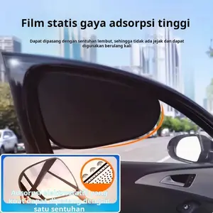 tirai kaca mobil anti-panas dengan penyerapan statis, pelindung sinar UV mobil dengan membran statis ganda untuk kaca depan dan samping, Tirai penahan panas dan sinar matahari untuk jendela samping mobil