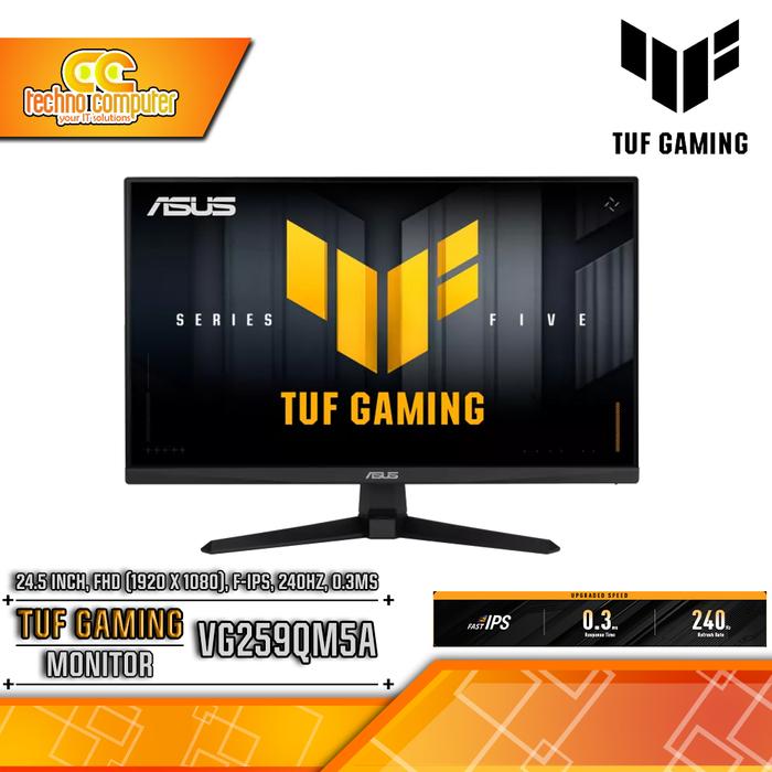 Gambar MONITOR ASUS TUF GAMING VG259QM5A Gaming Monitor - 24.5 inch, FHD (1920 x 1080), Fast IPS, 240Hz, 0.3ms dari Techno Computer Bali Kota Denpasar Tokopedia