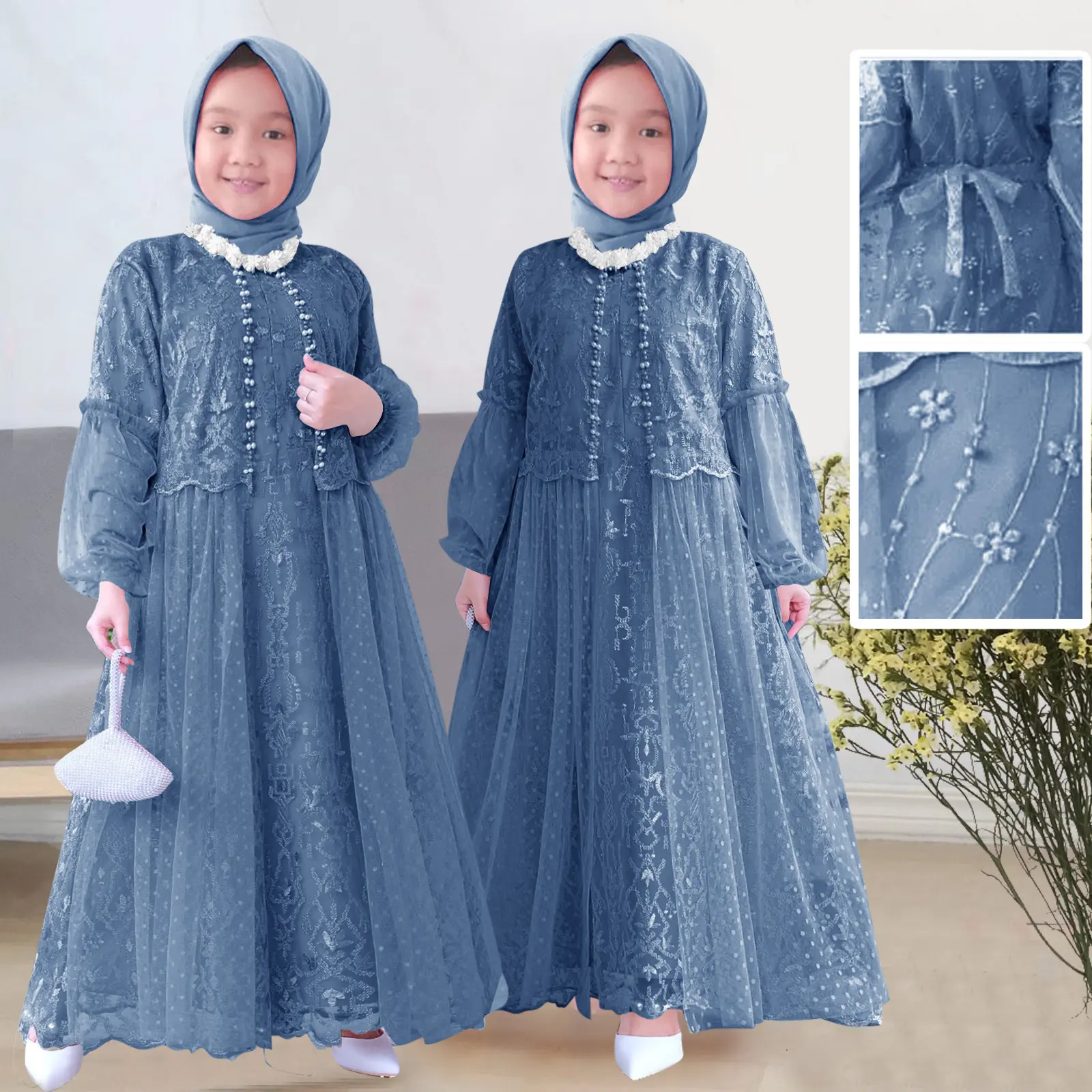 KID RAFIKA (3-16THN) GAMIS BRUKAT ANAK GAMIS ANAK MURAH GAMIS ANAK TERLARIS  GAMIS ANAK KEKINIAN DRESS ANAK PEREMPUAN MAXI RAFIKA