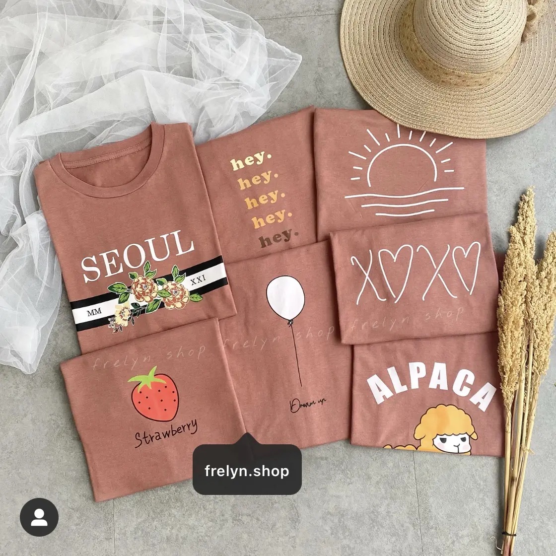 FRELYN SHOP - KAOS DUSTY ROSE OVERSIZE | BAJU TSHIRT TUMBLR TEE PINK KOREAN KOREA ALPACA STYLE PENDEK WANITA SEOUL STRAWBERRY BALON XOXO SUNSHINE POLOS HEY HEY