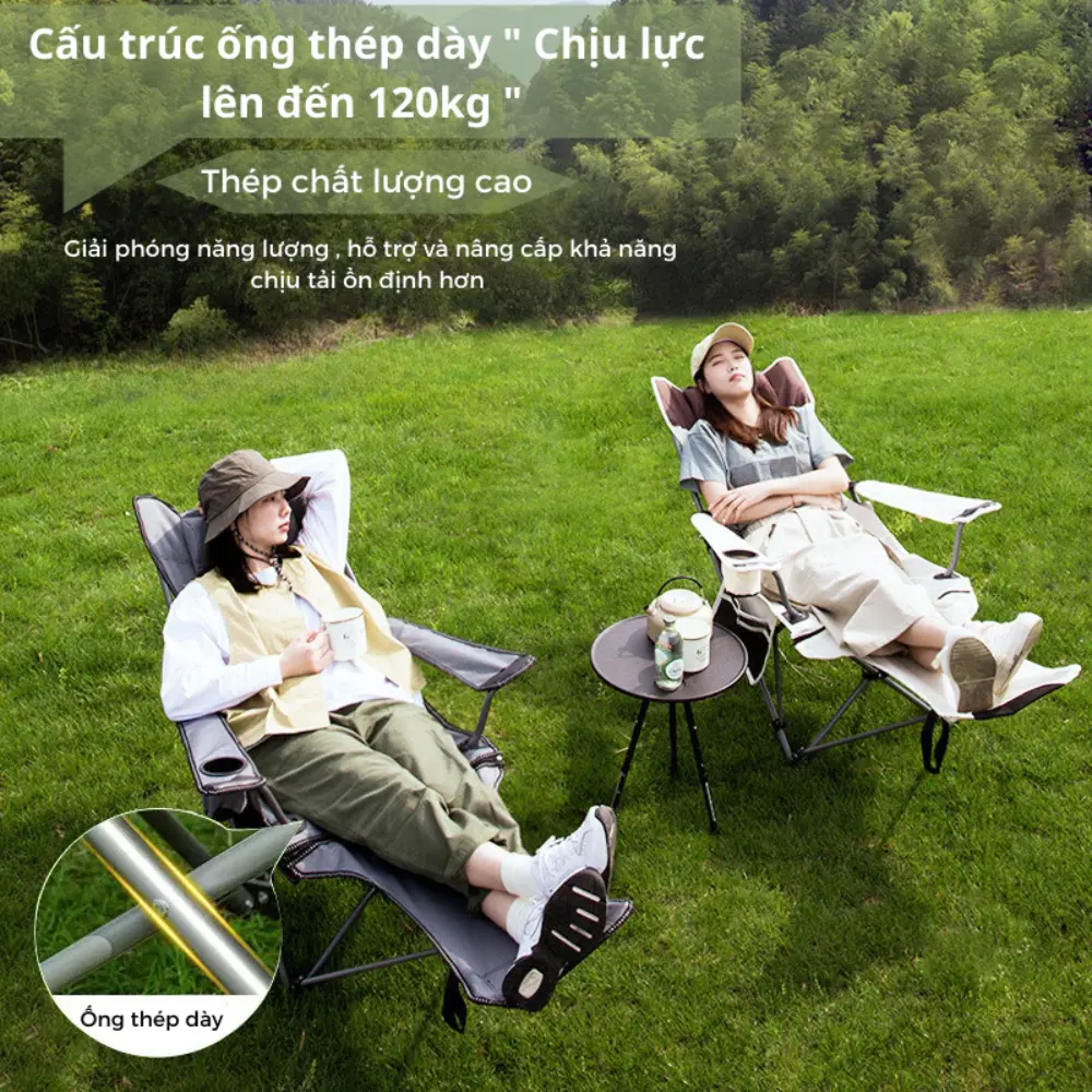 Ghế Gấp Gọn Có Gác Tay Vivu Outdoor Cắm Trại Dã Ngoại, Ghế Ngả Lưng Gác Chân 4 Nấc Vải Lưới Thoáng Mát | BigBuy360 - bigbuy360.vn Ghế Gấp Gọn Có Gác Tay Vivu Outdoor Cắm Trại Dã Ngoại, Ghế Ngả Lưng Gác Chân 4 Nấc Vải Lưới Thoáng Mát | BigBuy360 - bigbuy360.vn