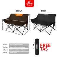 Gambar SPEEDS Kursi Lipat 2 Orang Double Moon Chair Tahan Aus Kursi Dobel Lebar Bersantai Keluarga Camping Outdoor 031-62 - 20 HITAM dari Speedshome Kota Surabaya 3 Tokopedia